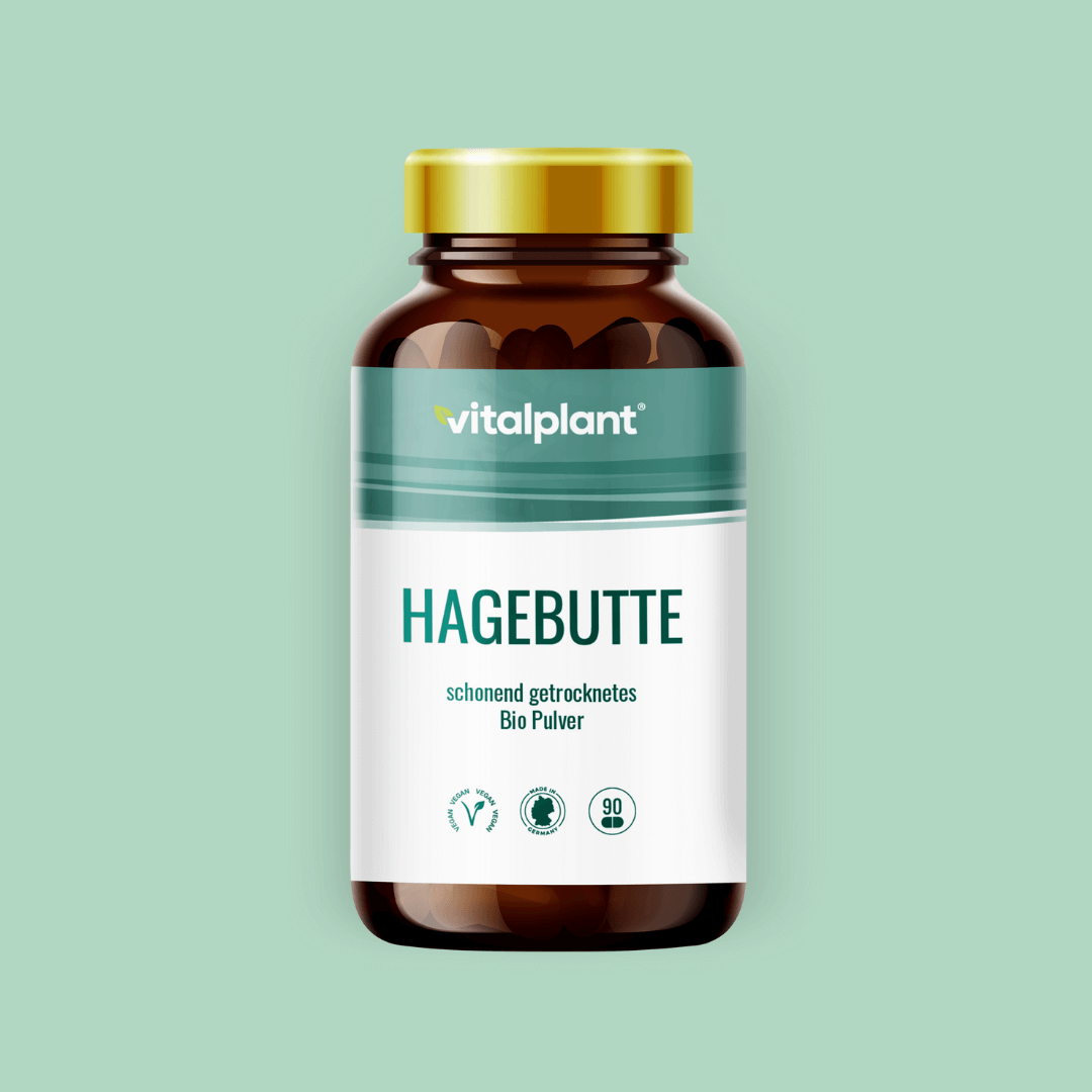 Hagebutte Kapseln mit Bio Hagebuttenpulver für natürliche Vitamin C Power