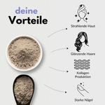 Haut Haare Nägel Kapseln Vorteile für strahlende Haut, glänzende Haare, starke Nägel und Kollagenproduktion.