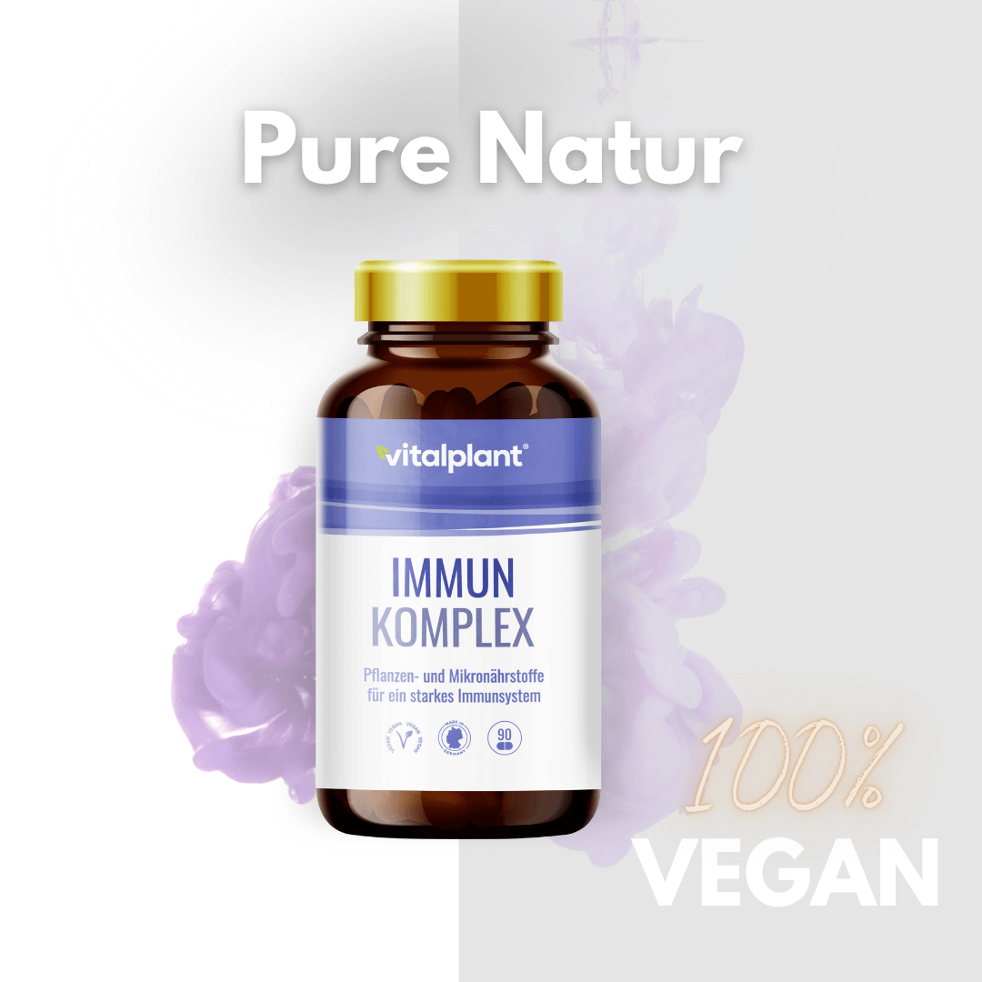 Immun Komplex Kapseln von vitalplant, 100% veganer Schutz für das Immunsystem.