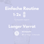 Inner Calm Capsules with an easy routine and a 45-day supply - 1-2x daily.