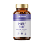 Innere Calm Capsules by Vitalplant, made with ashwagandha, passionflower, magnesium and B12.