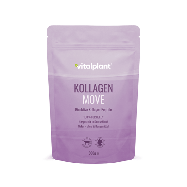 Kollagen Move Pulver - Bioaktive Kollagen Peptide in praktischer Verpackung für die tägliche Anwendung.