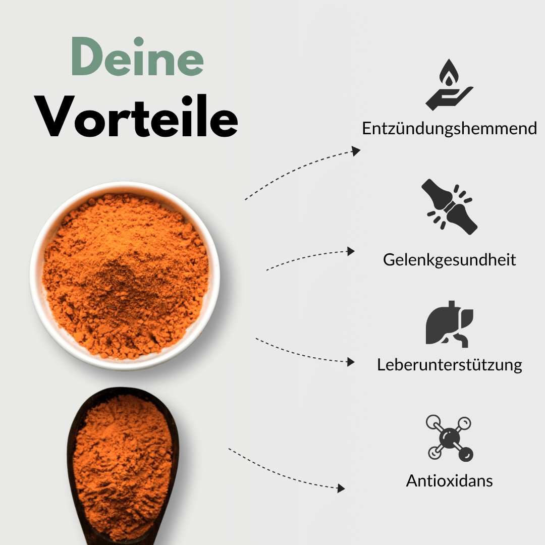 Vorteile von Kurkuma Kapseln: entzündungshemmend, Gelenkgesundheit, Leberunterstützung, Antioxidans