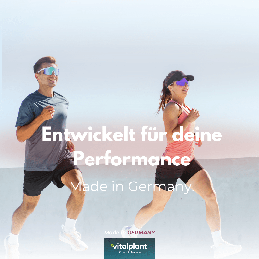 Two active people running, focusing on Magnesium Complex for optimal performance.