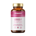 Libido Komplex von Vitalplant in Glasflasche mit pflanzlichen Inhaltsstoffen für weibliche Vitalität.