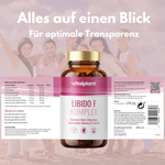 Libido Komplex – Vitalplant Nahrungsergänzung mit Shatavari, Maca, Dong Quai und Granatapfel für weibliche Vitalität.