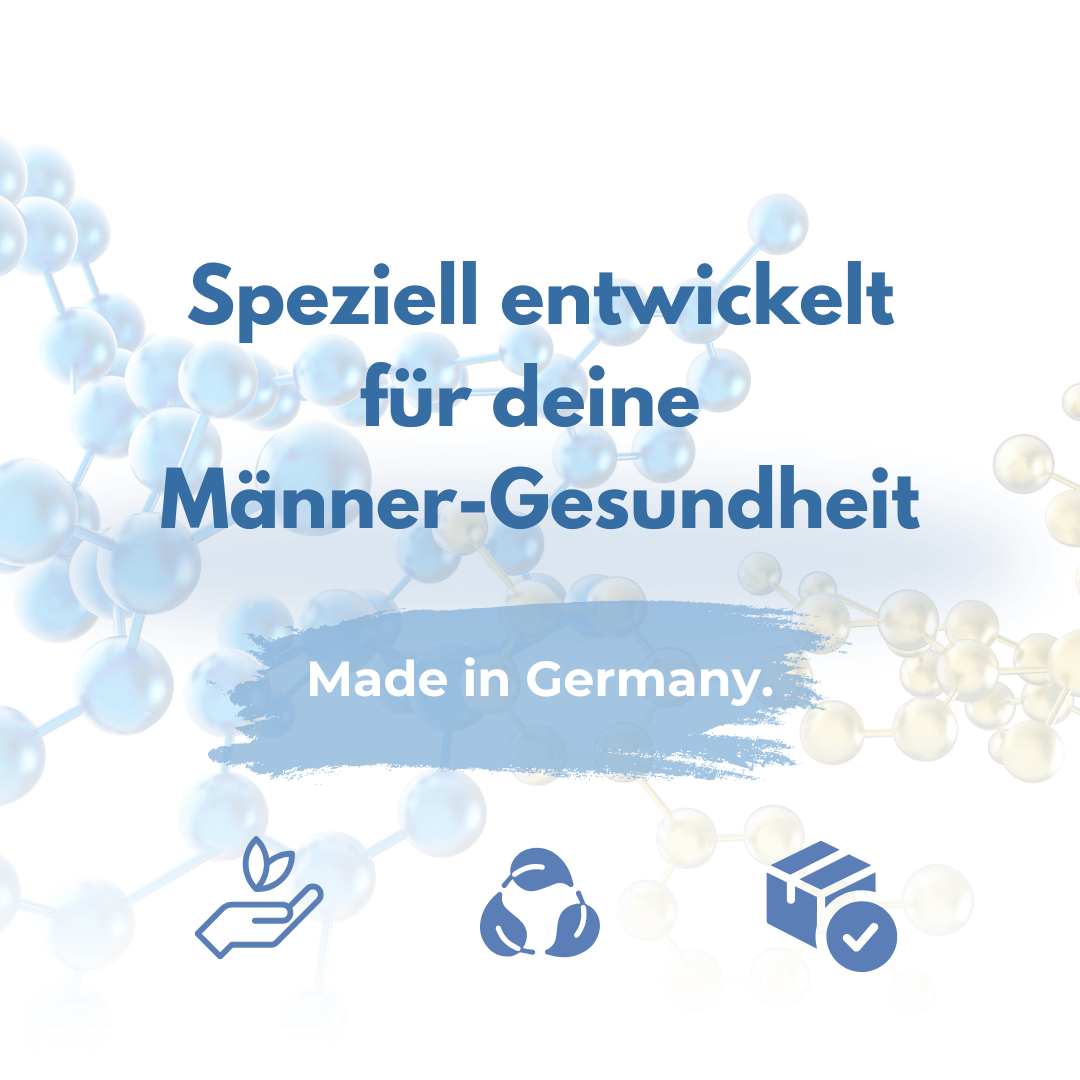 Männer Kapseln für optimale Männer-Gesundheit, speziell entwickelt und Made in Germany.