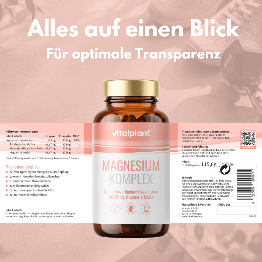 Magnesium Complex – 3-in-1 supplement for active people with a synergistic formula and supportive effect.