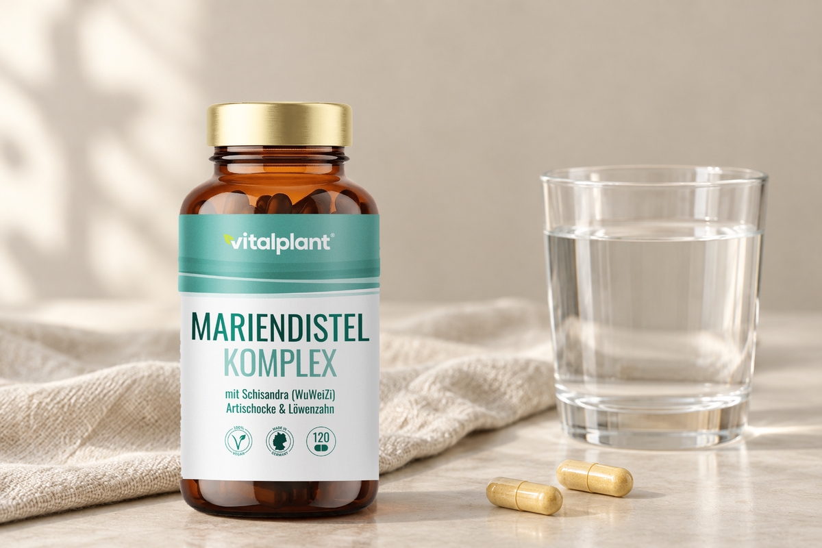 Mariendistel Komplex Kapseln - Täglich 1 bis 2 Kapseln zum Essen