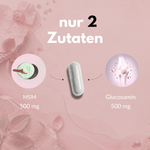 MSM & Glucosamin Kapseln mit 500 mg MSM und 500 mg Glucosamin für gesunde Gelenke.