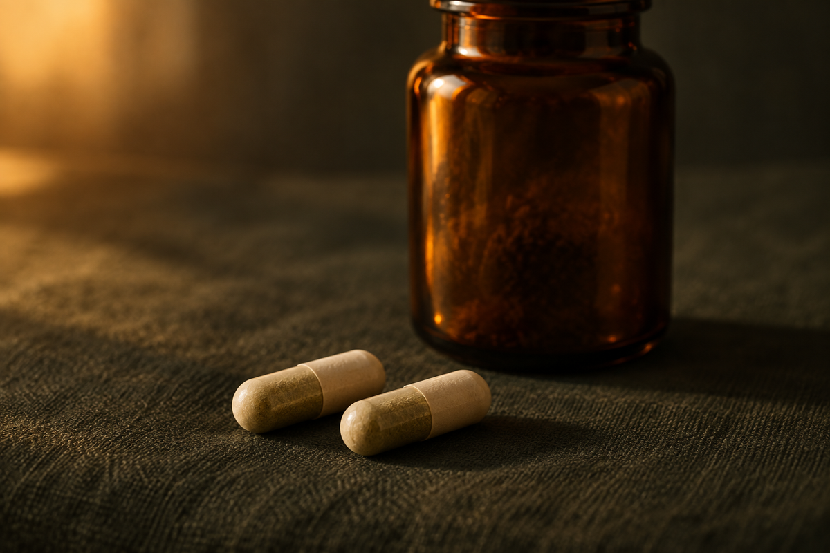 Nacht Ruhe Kapseln - 1 mg Melatonin bei 2 Kapseln