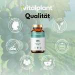 vitalplant OPC Kapseln mit Traubenkernextrakt in deutscher Natur, Qualität und Herkunftstabellen