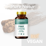 Panax Ginseng Kapseln von Vitalplant, 100% veganer Ginseng Extrakt, reine Naturqualität