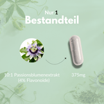 Passionsblume Kapseln mit 375mg Passionsblumenextrakt und Flavonoiden, natürliche Entspannung aus Nordamerika.