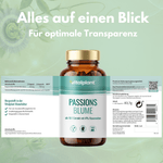 Passionsblume Kapseln von Vitalplant für natürliche Entspannung und innere Ruhe aus Nordamerika.