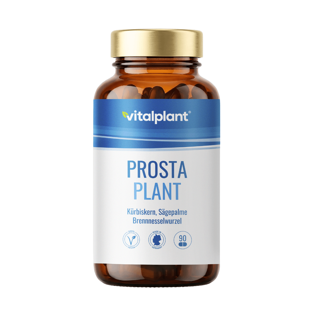 Prosta Plant capsules for men's health with pumpkin seed, saw palmetto, and nettle root.