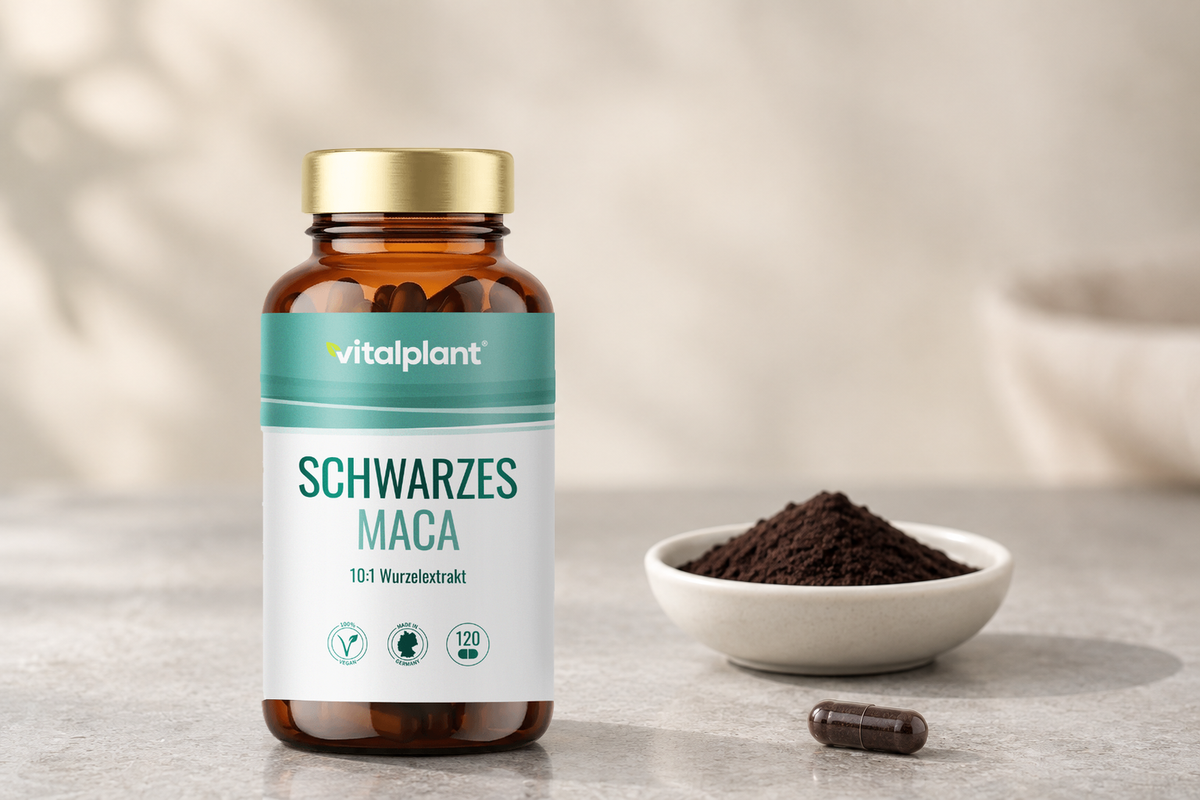 Schwarzes Maca Kapseln - 450 mg sind 4,5 g Wurzel