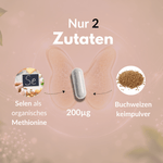 Selen Kapseln mit 200µg und Buchweizenkeimpulver für optimale Zellschutzunterstützung.