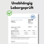 Laborgeprüftes Zertifikat für OPC Kapseln von Vitalplant® mit Prüfergebnis
