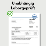 Independent lab-tested certificate for Magnesium Complex from Valjarri GmbH with test results.