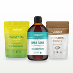 Vitalpaket Darm Vital mit Bio Darm Elixier, Bio Darm Vital Pulver und Bio Flohsamenschalen