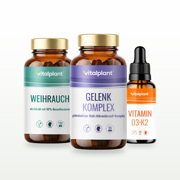 Vitalpaket Gelenke Vital mit Gelenk Komplex Kapseln, Weihrauch Kapseln und Vitamin D3 + K2 Tropfen