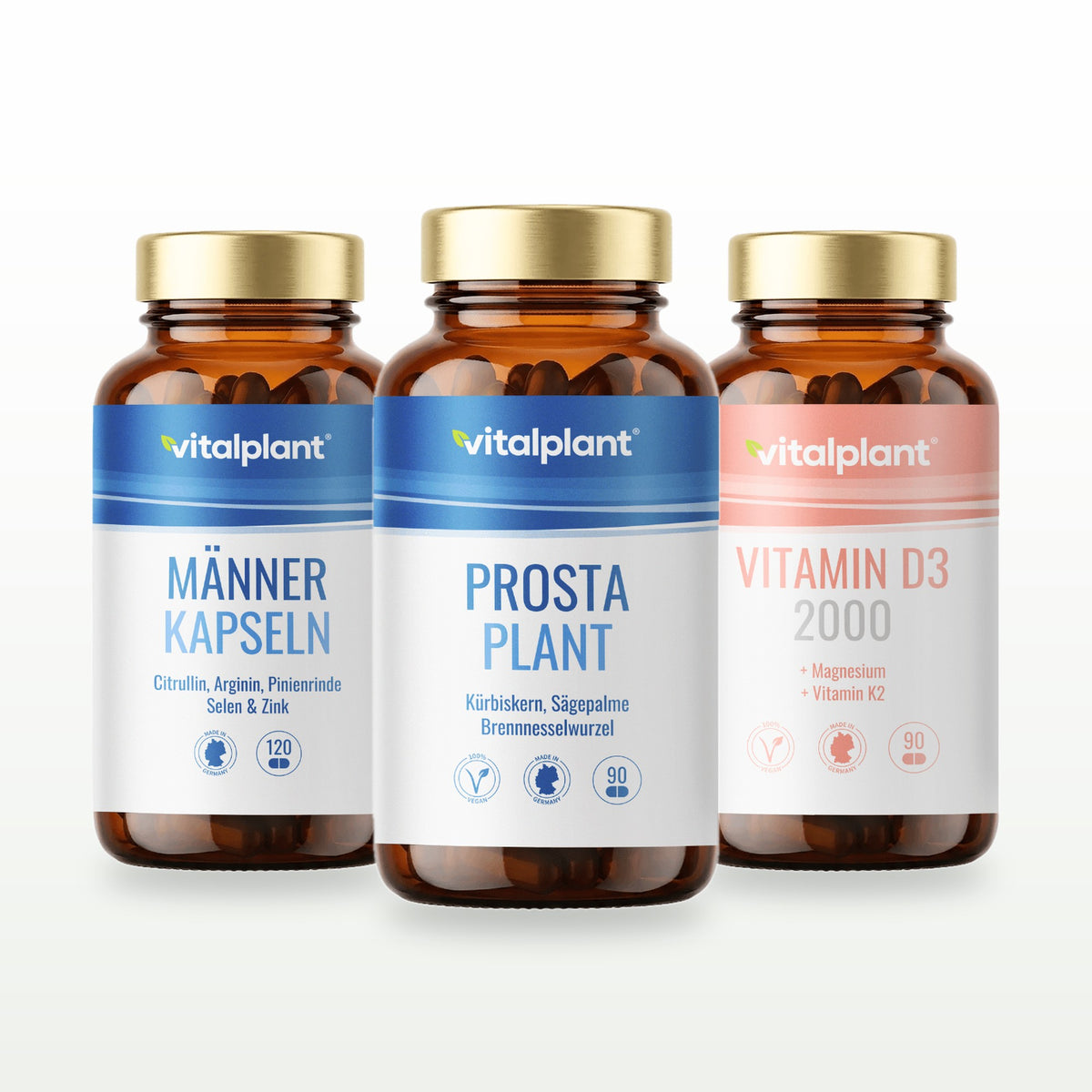 Vitalpaket Männer Vital 50+ mit Prosta Plant Kapseln, Männer Kapseln und Vitamin D3+ Kapseln