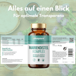 Milk thistle complex capsules by Vitalplant for natural body cleansing and optimal clarity.
