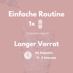 Vitamin B12 Kapseln für einfache tägliche Routine und langer Vorrat von 90 Kapseln, 3 Monate Versorgung.