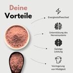 Vorteile von Vitamin B Komplex Aktiv, einschließlich Energiewechsel und Unterstützung des Nervensystems.